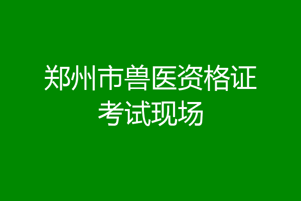 郑州市兽医资格证考试现场