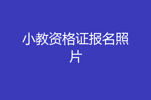 小教资格证报名照片
