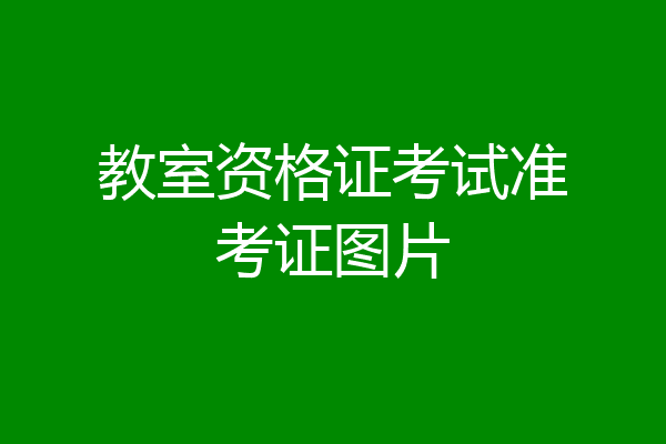 教室资格证考试准考证图片
