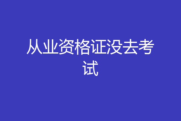 从业资格证没去考试