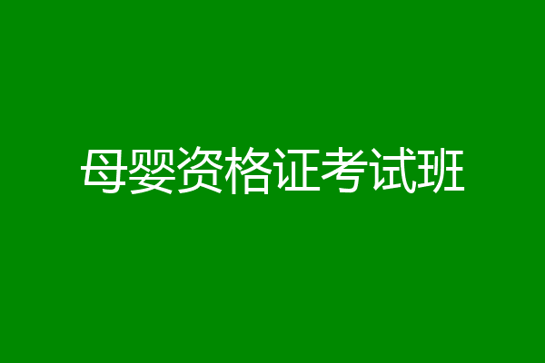 母婴资格证考试班