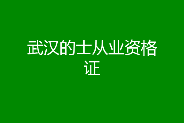 武汉的士从业资格证