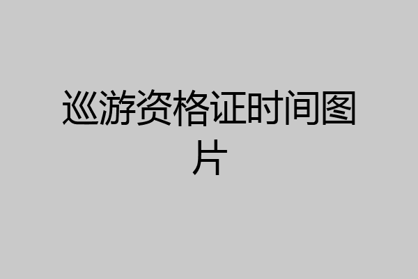 巡游资格证时间图片