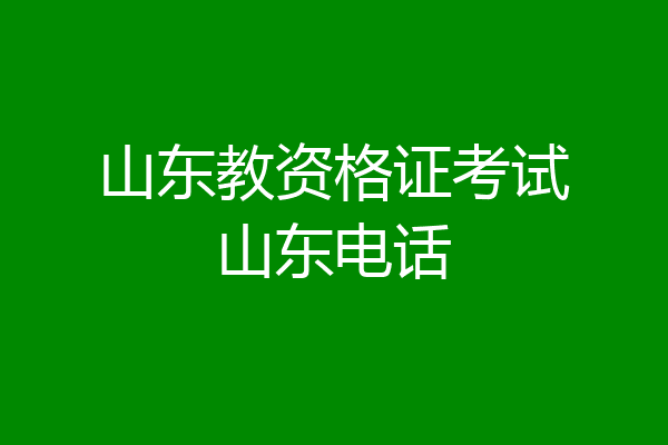 山东教资格证考试山东电话