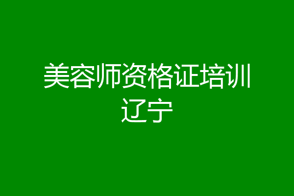 美容师资格证培训辽宁