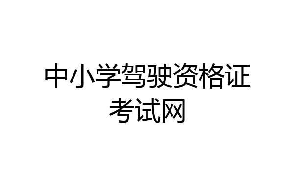 中小学驾驶资格证考试网