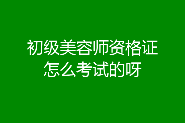 初级美容师资格证怎么考试的呀