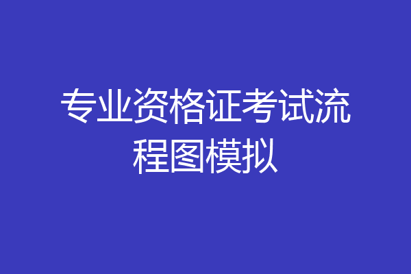 专业资格证考试流程图模拟