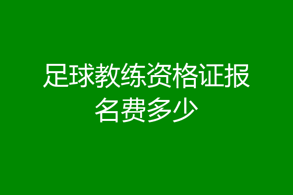 足球教练资格证报名费多少