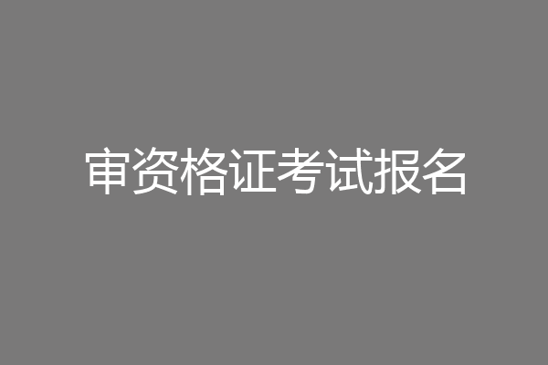 审资格证考试报名