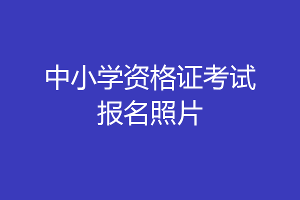中小学资格证考试报名照片