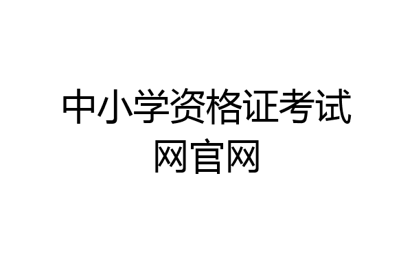中小学资格证考试网官网