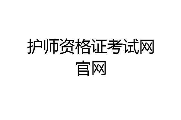 护师资格证考试网官网