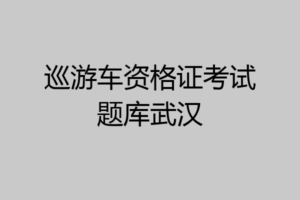 巡游车资格证考试题库武汉
