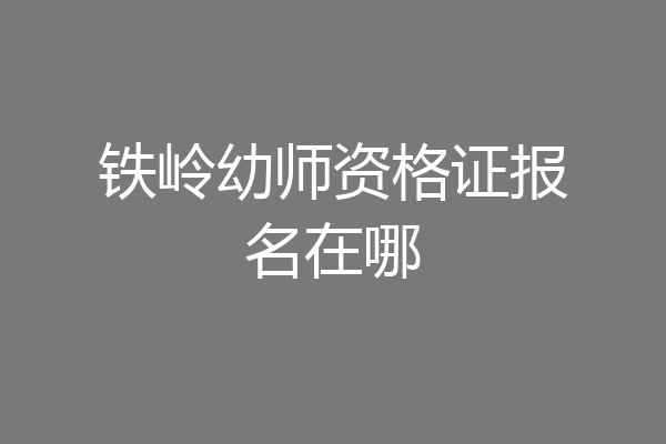 铁岭幼师资格证报名在哪