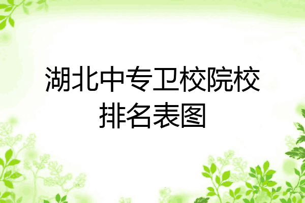湖北中专卫校院校排名表图