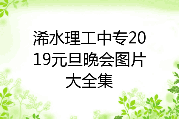 浠水理工中专2019元旦晚会图片大全集