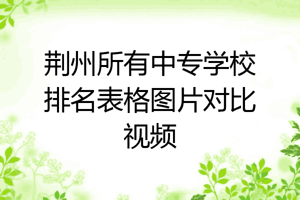 荆州所有中专学校排名表格图片对比视频