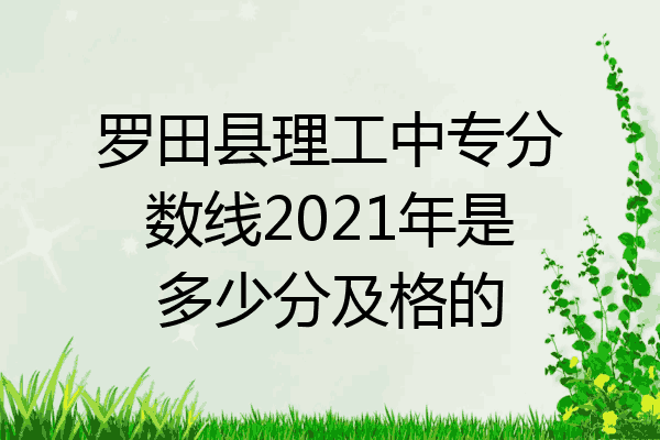 罗田县理工中专分数线2021年是多少分及格的