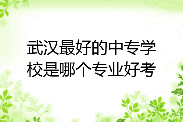 武汉最好的中专学校是哪个专业好考