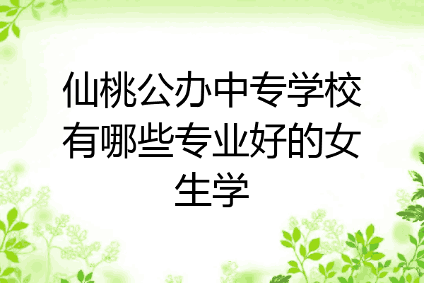 仙桃公办中专学校有哪些专业好的女生学
