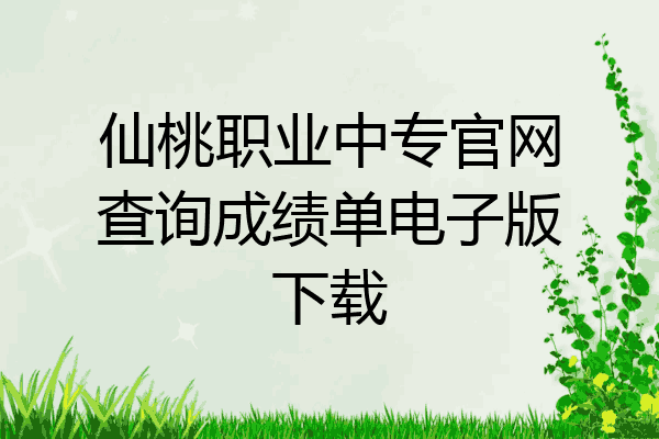 仙桃职业中专官网查询成绩单电子版下载