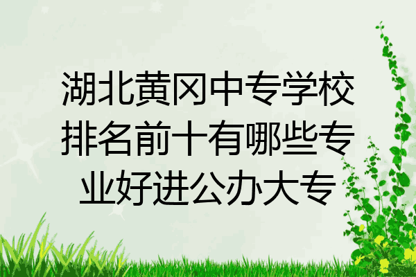 湖北黄冈中专学校排名前十有哪些专业好进公办大专