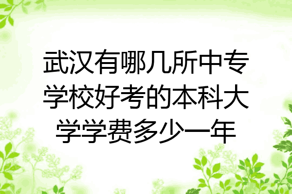武汉有哪几所中专学校好考的本科大学学费多少一年