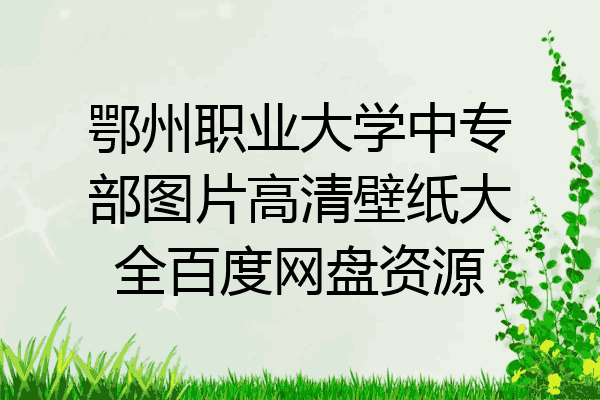 鄂州职业大学中专部图片高清壁纸大全百度网盘资源