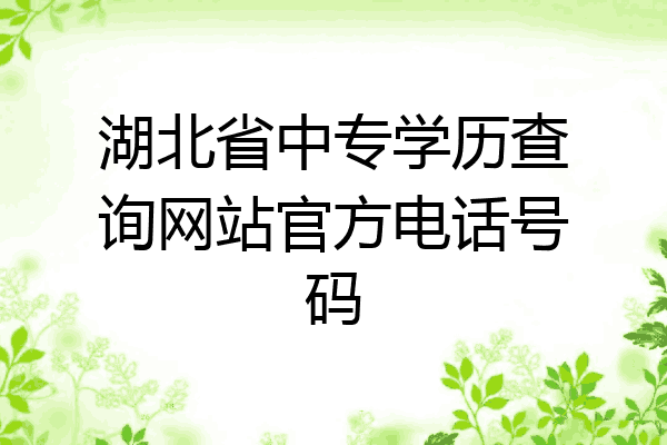 湖北省中专学历查询网站官方电话号码
