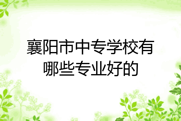 襄阳市中专学校有哪些专业好的