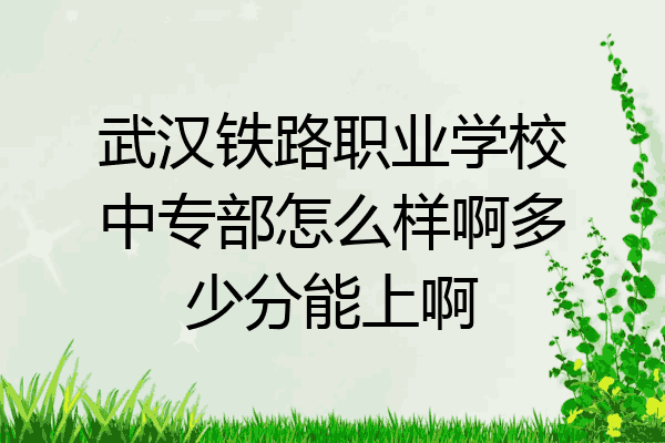 武汉铁路职业学校中专部怎么样啊多少分能上啊