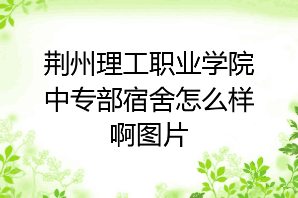 荆州理工职业学院中专部宿舍怎么样啊图片