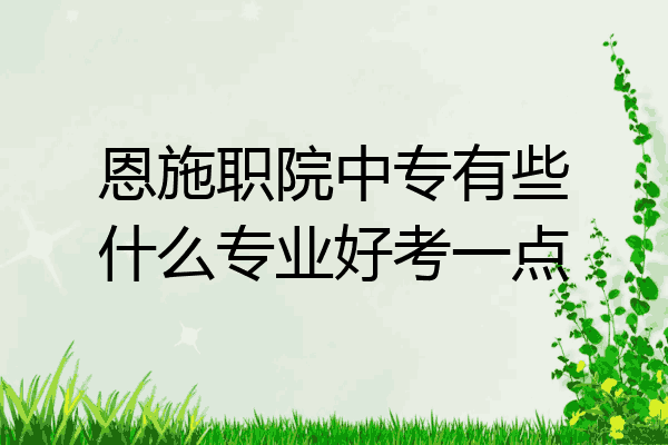 恩施职院中专有些什么专业好考一点