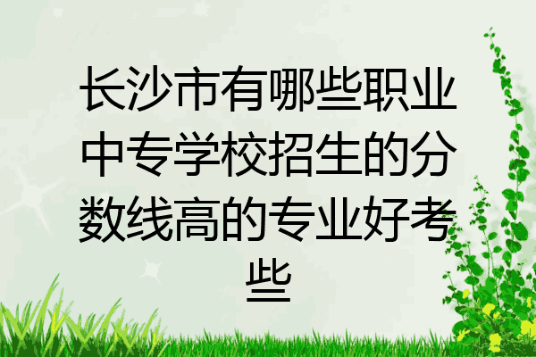 长沙市有哪些职业中专学校招生的分数线高的专业好考些