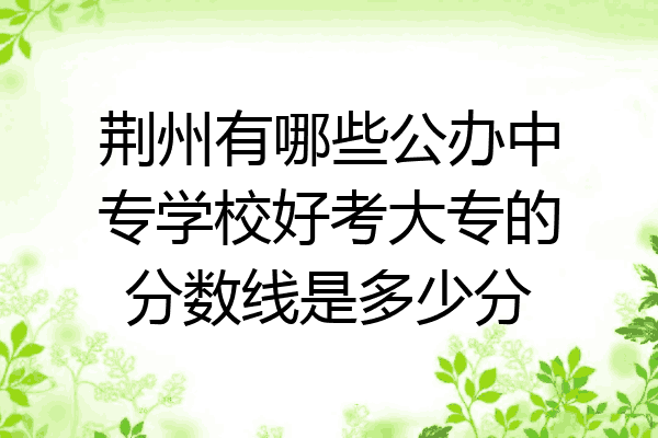 荆州有哪些公办中专学校好考大专的分数线是多少分
