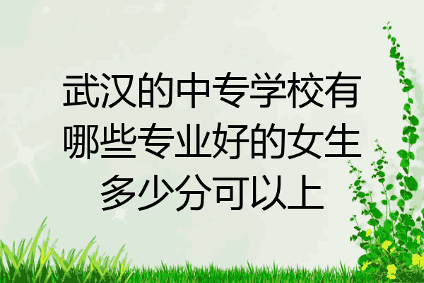 武汉的中专学校有哪些专业好的女生多少分可以上
