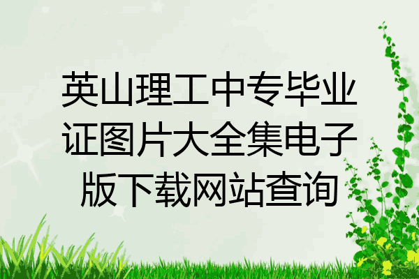 英山理工中专毕业证图片大全集电子版下载网站查询
