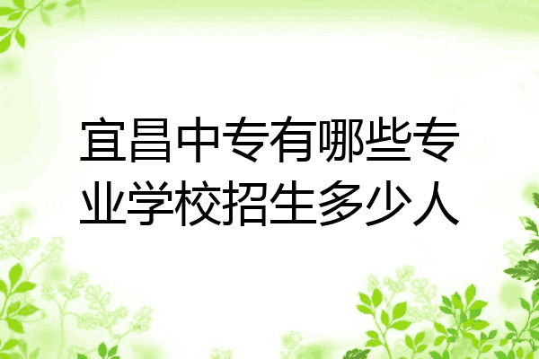 宜昌中专有哪些专业学校招生多少人
