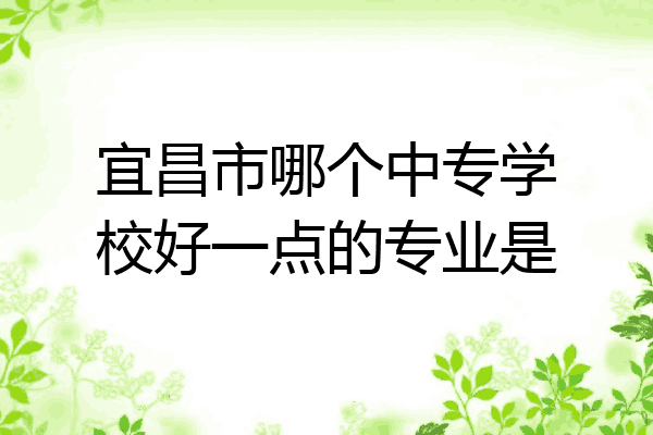 宜昌市哪个中专学校好一点的专业是