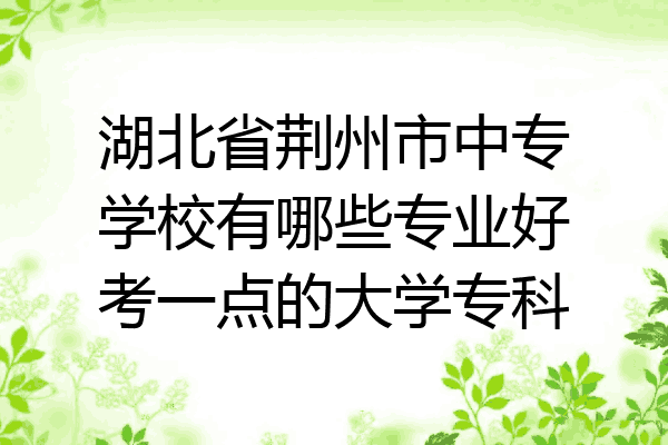 湖北省荆州市中专学校有哪些专业好考一点的大学专科