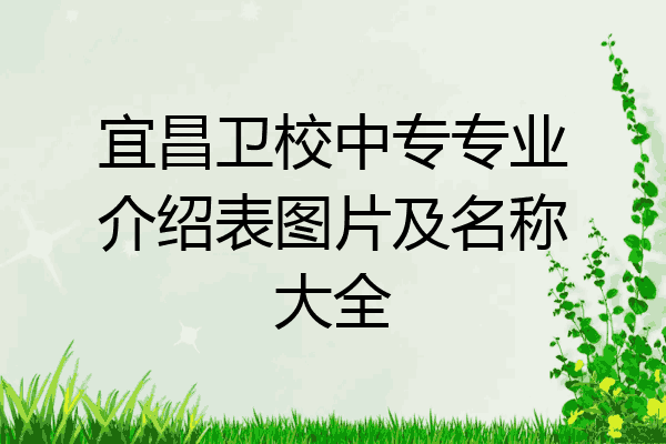 宜昌卫校中专专业介绍表图片及名称大全