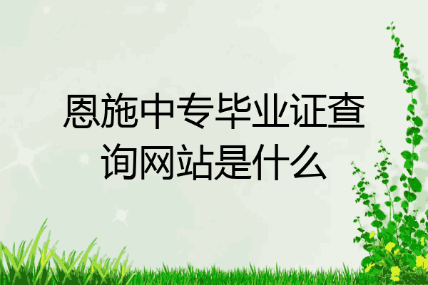 恩施中专毕业证查询网站是什么