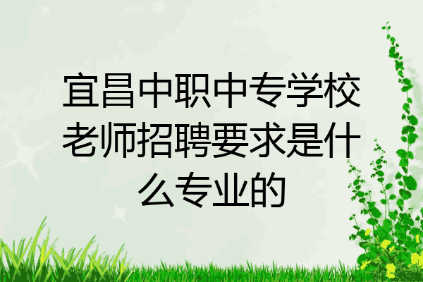 宜昌中职中专学校老师招聘要求是什么专业的