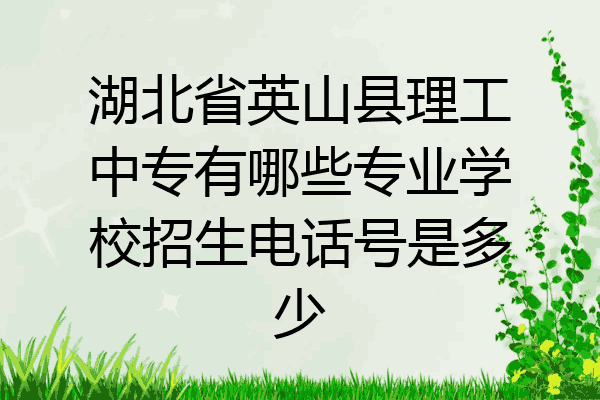 湖北省英山县理工中专有哪些专业学校招生电话号是多少