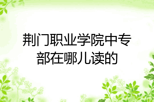 荆门职业学院中专部在哪儿读的