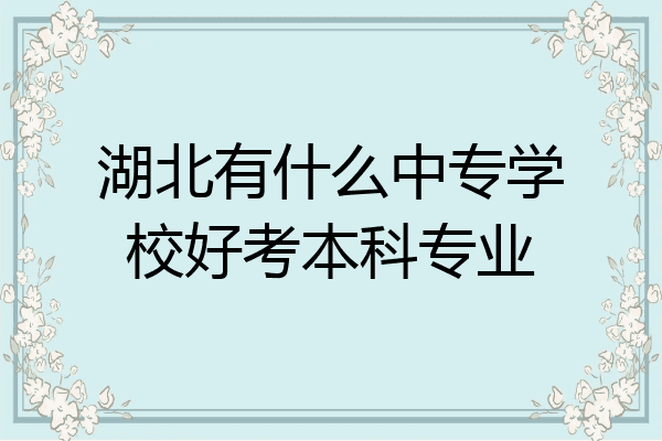 湖北有什么中专学校好考本科专业