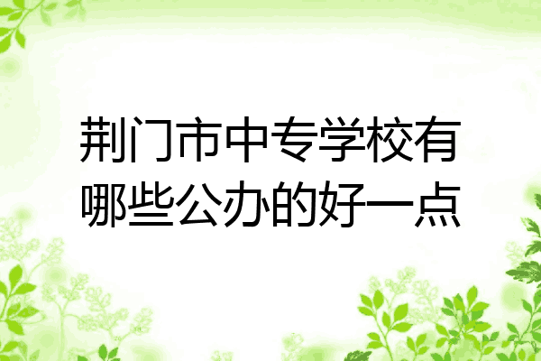 荆门市中专学校有哪些公办的好一点