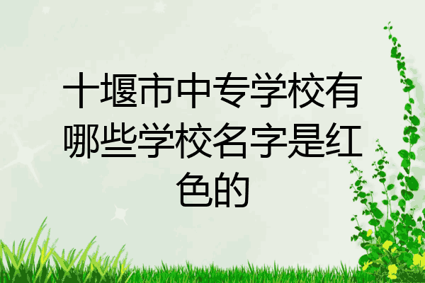 十堰市中专学校有哪些学校名字是红色的