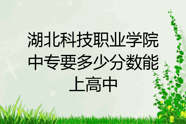 湖北科技职业学院中专要多少分数能上高中